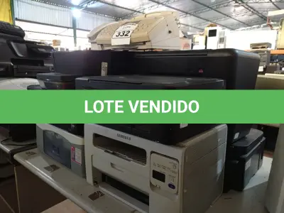LOTE 332 - 10 IMPRESSORAS E 01 APARELHO DE FAX MARCAS E MODELOS DIVERSOS PARA RETIRADA DE PEÇAS. (NO ESTADO) ATENÇÃO! FAZER A VISITAÇÃO ANTES DE ARREMATAR, NÃO SABEMOS SE FUNCIONA. LEILÃO NÃO TEM GARANTIA E NEM DEVOLUÇÃO, SUJEITO A POSSÍVEIS AVARIAS VISÍVEIS/OCULTAS E/OU AUSÊNCIA DE COMPONENTES.
