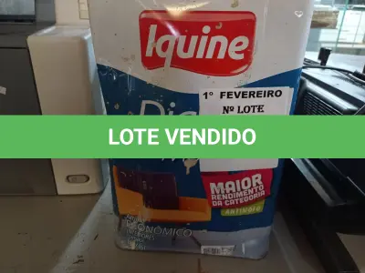 LOTE 306 - 01 LATA DE TINTA IQUINE DIATEX PINTA MAIS 18L FOSCO-AVELUDADO NA COR CAMARÃO. (NO ESTADO) ATENÇÃO! FAZER A VISITAÇÃO ANTES DE ARREMATAR, NÃO SABEMOS SE FUNCIONA. LEILÃO NÃO TEM GARANTIA E NEM DEVOLUÇÃO, SUJEITO A POSSÍVEIS AVARIAS VISÍVEIS/OCULTAS E/OU AUSÊNCIA DE COMPONENTES.