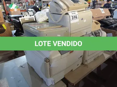 LOTE 316 - 02 APARELHOS DE FAX E 04 IMPRESSORAS MARCAS E MODELOS DIVERSOS PARA RETIRADA DE PEÇAS. (NO ESTADO) ATENÇÃO! FAZER A VISITAÇÃO ANTES DE ARREMATAR, NÃO SABEMOS SE FUNCIONA. LEILÃO NÃO TEM GARANTIA E NEM DEVOLUÇÃO, SUJEITO A POSSÍVEIS AVARIAS VISÍVEIS/OCULTAS E/OU AUSÊNCIA DE COMPONENTES.