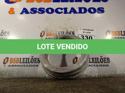 LOTE 330 - 01 ROLO DE CABO FLEXÍVEL 100M 1X2,5MM NA COR CINZA(NOVO). (NO ESTADO) ATENÇÃO! FAZER A VISITAÇÃO ANTES DE ARREMATAR, NÃO SABEMOS SE FUNCIONA. LEILÃO NÃO TEM GARANTIA E NEM DEVOLUÇÃO, SUJEITO A POSSÍVEIS AVARIAS VISÍVEIS/OCULTAS E/OU AUSÊNCIA DE COMPONENTES.