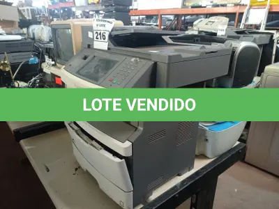 LOTE 216 - 04 IMPRESSORAS SENDO 01 MULTIFUNCIONAL MARCA LEXMARK MODELO X464. (NO ESTADO) ATENÇÃO! FAZER A VISITAÇÃO ANTES DE ARREMATAR, NÃO SABEMOS SE FUNCIONA. LEILÃO NÃO TEM GARANTIA E NEM DEVOLUÇÃO, SUJEITO A POSSÍVEIS AVARIAS VISÍVEIS/OCULTAS E/OU AUSÊNCIA DE COMPONENTES.
