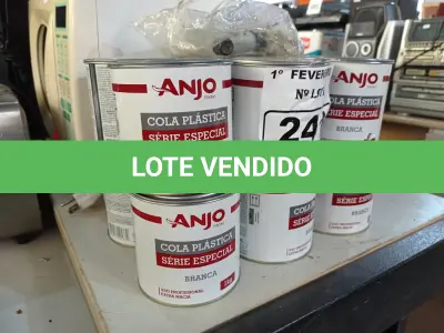 LOTE 241 - 12 LATAS DE COLA PLÁSTICA ANJO 1KG. (NO ESTADO) ATENÇÃO! FAZER A VISITAÇÃO ANTES DE ARREMATAR, NÃO SABEMOS SE FUNCIONA. LEILÃO NÃO TEM GARANTIA E NEM DEVOLUÇÃO, SUJEITO A POSSÍVEIS AVARIAS VISÍVEIS/OCULTAS E/OU AUSÊNCIA DE COMPONENTES.