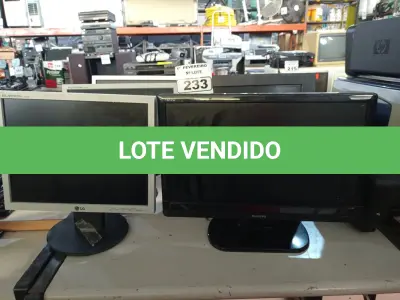 LOTE 233 - 06 MONITORES MARCAS E MODELOS DIVERSOS PARA RETIRADA DE PEÇAS. (NO ESTADO) ATENÇÃO! FAZER A VISITAÇÃO ANTES DE ARREMATAR, NÃO SABEMOS SE FUNCIONA. LEILÃO NÃO TEM GARANTIA E NEM DEVOLUÇÃO, SUJEITO A POSSÍVEIS AVARIAS VISÍVEIS/OCULTAS E/OU AUSÊNCIA DE COMPONENTES.