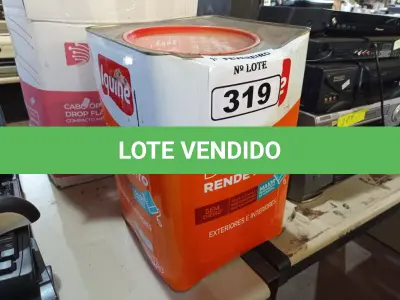 LOTE 319 - 01 LATA DE TINTA IQUINE DELANIL RENDE MUITO 18L FOSCO BRANCO NEVE. (NO ESTADO) ATENÇÃO! FAZER A VISITAÇÃO ANTES DE ARREMATAR, NÃO SABEMOS SE FUNCIONA. LEILÃO NÃO TEM GARANTIA E NEM DEVOLUÇÃO, SUJEITO A POSSÍVEIS AVARIAS VISÍVEIS/OCULTAS E/OU AUSÊNCIA DE COMPONENTES.