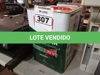 LOTE 307 - 01 LATA DE TINTA IQUINE PINTALAR 18L FOSCO-AVELUDADO COR BRANCO. (NO ESTADO) ATENÇÃO! FAZER A VISITAÇÃO ANTES DE ARREMATAR, NÃO SABEMOS SE FUNCIONA. LEILÃO NÃO TEM GARANTIA E NEM DEVOLUÇÃO, SUJEITO A POSSÍVEIS AVARIAS VISÍVEIS/OCULTAS E/OU AUSÊNCIA DE COMPONENTES.