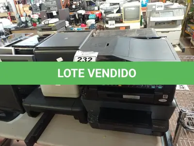 LOTE 232 - 10 IMPRESSORAS MARCAS E MODELOS DIVERSOS PARA RETIRADA DE PEÇAS. (NO ESTADO) ATENÇÃO! FAZER A VISITAÇÃO ANTES DE ARREMATAR, NÃO SABEMOS SE FUNCIONA. LEILÃO NÃO TEM GARANTIA E NEM DEVOLUÇÃO, SUJEITO A POSSÍVEIS AVARIAS VISÍVEIS/OCULTAS E/OU AUSÊNCIA DE COMPONENTES.