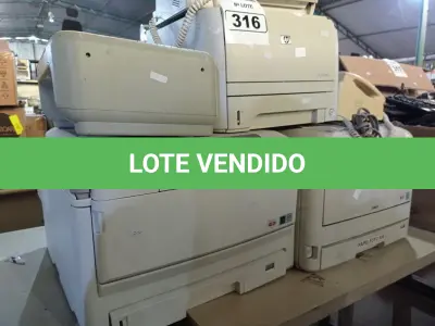 LOTE 316 - 02 APARELHOS DE FAX E 04 IMPRESSORAS MARCAS E MODELOS DIVERSOS PARA RETIRADA DE PEÇAS. (NO ESTADO) ATENÇÃO! FAZER A VISITAÇÃO ANTES DE ARREMATAR, NÃO SABEMOS SE FUNCIONA. LEILÃO NÃO TEM GARANTIA E NEM DEVOLUÇÃO, SUJEITO A POSSÍVEIS AVARIAS VISÍVEIS/OCULTAS E/OU AUSÊNCIA DE COMPONENTES.