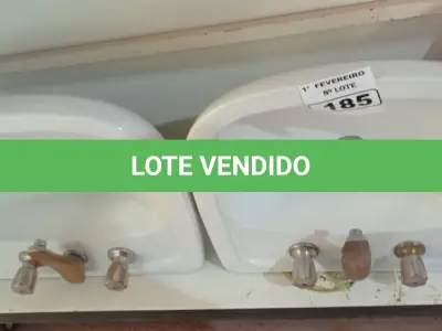 LOTE 185 - 02 CUBAS PARA LAVATÓRIO COM SISTEMA PARA ÁGUA QUENTE/FRIA. (NO ESTADO) ATENÇÃO! FAZER A VISITAÇÃO ANTES DE ARREMATAR, NÃO SABEMOS SE FUNCIONA. LEILÃO NÃO TEM GARANTIA E NEM DEVOLUÇÃO, SUJEITO A POSSÍVEIS AVARIAS VISÍVEIS/OCULTAS E/OU AUSÊNCIA DE COMPONENTES.
