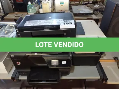 LOTE 199 - 05 IMPRESSORAS MARCAS E MODELOS DIVERSOS PARA RETIRADA DE PEÇAS. (NO ESTADO) ATENÇÃO! FAZER A VISITAÇÃO ANTES DE ARREMATAR, NÃO SABEMOS SE FUNCIONA. LEILÃO NÃO TEM GARANTIA E NEM DEVOLUÇÃO, SUJEITO A POSSÍVEIS AVARIAS VISÍVEIS/OCULTAS E/OU AUSÊNCIA DE COMPONENTES.