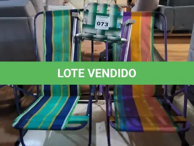 LOTE 073 - 03 CADEIRA DE PRAIA DOBRÁVEL (NO ESTADO, NÃO SABEMOS SE FUNCIONA. LEILÃO NÃO TEM GARANTIA E NEM DEVOLUÇÃO).