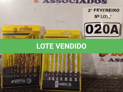 LOTE 020 - 02 KIT’S DE BROCAS. (NO ESTADO) ATENÇÃO! FAZER A VISITAÇÃO ANTES DE ARREMATAR, NÃO SABEMOS SE FUNCIONA. LEILÃO NÃO TEM GARANTIA E NEM DEVOLUÇÃO, SUJEITO A POSSÍVEIS AVARIAS VISÍVEIS/OCULTAS E/OU AUSÊNCIA DE COMPONENTES.