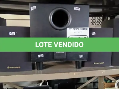 LOTE 041 - 01 CAIXA SUB PIONNER E 04 CAIXAS PIONNER DE VOZ (NO ESTADO, NÃO SABEMOS SE FUNCIONA. LEILÃO NÃO TEM GARANTIA E NEM DEVOLUÇÃO). 