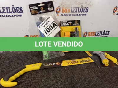 LOTE 100 - 01 KIT PARA JARDINAGEM. (NO ESTADO) ATENÇÃO! FAZER A VISITAÇÃO ANTES DE ARREMATAR, NÃO SABEMOS SE FUNCIONA. LEILÃO NÃO TEM GARANTIA E NEM DEVOLUÇÃO, SUJEITO A POSSÍVEIS AVARIAS VISÍVEIS/OCULTAS E/OU AUSÊNCIA DE COMPONENTES.