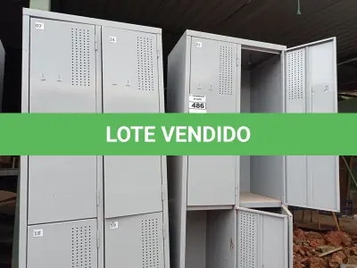 LOTE 486 - 02 ARMÁRIOS ROUPEIRO EM AÇO. (NO ESTADO) ATENÇÃO! FAZER A VISITAÇÃO ANTES DE ARREMATAR, NÃO SABEMOS SE FUNCIONA. LEILÃO NÃO TEM GARANTIA E NEM DEVOLUÇÃO, SUJEITO A POSSÍVEIS AVARIAS VISÍVEIS/OCULTAS E/OU AUSÊNCIA DE COMPONENTES.