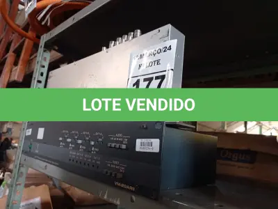 LOTE 177 - 01 DISTRIBUIDOR DE ÁUDIO E VÍDEO 1:20 VM-20ARIII E 01 COMUTADOR DE ÁUDIO E VÍDEO AFV-401. (NO ESTADO) ATENÇÃO! FAZER A VISITAÇÃO ANTES DE ARREMATAR, NÃO SABEMOS SE FUNCIONA. LEILÃO NÃO TEM GARANTIA E NEM DEVOLUÇÃO, SUJEITO A POSSÍVEIS AVARIAS VISÍVEIS/OCULTAS E/OU AUSÊNCIA DE COMPONENTES.
