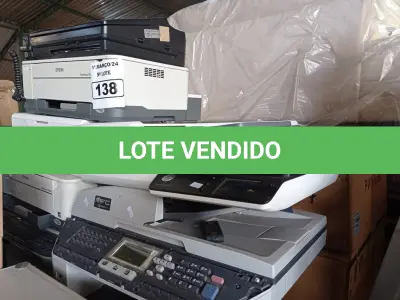 LOTE 138 - 01 APARELHO DE FAX E 05 IMPRESSORAS MARCAS E MODELOS DIVERSOS PARA RETIRADA DE PEÇAS. (NO ESTADO) ATENÇÃO! FAZER A VISITAÇÃO ANTES DE ARREMATAR, NÃO SABEMOS SE FUNCIONA. LEILÃO NÃO TEM GARANTIA E NEM DEVOLUÇÃO, SUJEITO A POSSÍVEIS AVARIAS VISÍVEIS/OCULTAS E/OU AUSÊNCIA DE COMPONENTES.