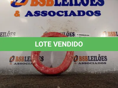 LOTE 150 - 01 ROLO DE CABO FLEXÍVEL 100M 1X2,5MM NA COR VERMELHA (NOVO). (NO ESTADO) ATENÇÃO! FAZER A VISITAÇÃO ANTES DE ARREMATAR, NÃO SABEMOS SE FUNCIONA. LEILÃO NÃO TEM GARANTIA E NEM DEVOLUÇÃO, SUJEITO A POSSÍVEIS AVARIAS VISÍVEIS/OCULTAS E/OU AUSÊNCIA DE COMPONENTES.