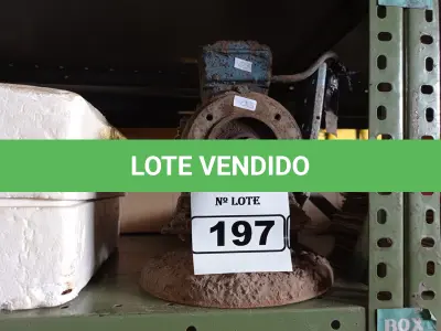 LOTE 197 - 01 MOTOR ELÉTRICO. (NO ESTADO) ATENÇÃO! FAZER A VISITAÇÃO ANTES DE ARREMATAR, NÃO SABEMOS SE FUNCIONA. LEILÃO NÃO TEM GARANTIA E NEM DEVOLUÇÃO, SUJEITO A POSSÍVEIS AVARIAS VISÍVEIS/OCULTAS E/OU AUSÊNCIA DE COMPONENTES.
