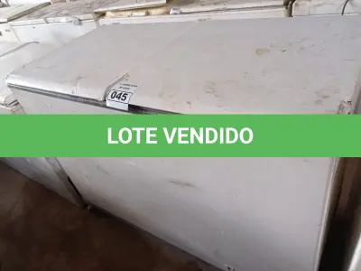 LOTE 045 - 01 FREEZER HORIZONTAL 02 TAMPAS 220V. (NO ESTADO) ATENÇÃO! FAZER A VISITAÇÃO ANTES DE ARREMATAR, NÃO SABEMOS SE FUNCIONA. LEILÃO NÃO TEM GARANTIA E NEM DEVOLUÇÃO, SUJEITO A POSSÍVEIS AVARIAS VISÍVEIS/OCULTAS E/OU AUSÊNCIA DE COMPONENTES.