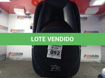 LOTE 092 - 01 CAIXA DE SOM PZ PROPASSIVE PX-12. (NO ESTADO) ATENÇÃO! FAZER A VISITAÇÃO ANTES DE ARREMATAR, NÃO SABEMOS SE FUNCIONA. LEILÃO NÃO TEM GARANTIA E NEM DEVOLUÇÃO, SUJEITO A POSSÍVEIS AVARIAS VISÍVEIS/OCULTAS E/OU AUSÊNCIA DE COMPONENTES.