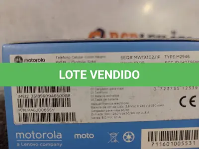 LOTE 067 - 01 CELULAR MOTO “C” 8BG. (NO ESTADO) ATENÇÃO! FAZER A VISITAÇÃO ANTES DE ARREMATAR, NÃO SABEMOS SE FUNCIONA. LEILÃO NÃO TEM GARANTIA E NEM DEVOLUÇÃO, SUJEITO A POSSÍVEIS AVARIAS VISÍVEIS/OCULTAS E/OU AUSÊNCIA DE COMPONENTES.