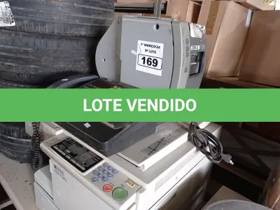 LOTE 169 - 01 IMPRESSORA MULTIFUNCIONAL, 01 IMPRESSORA DE ETIQUETAS E 01 APARELHO DE FAX. (NO ESTADO) ATENÇÃO! FAZER A VISITAÇÃO ANTES DE ARREMATAR, NÃO SABEMOS SE FUNCIONA. LEILÃO NÃO TEM GARANTIA E NEM DEVOLUÇÃO, SUJEITO A POSSÍVEIS AVARIAS VISÍVEIS/OCULTAS E/OU AUSÊNCIA DE COMPONENTES.