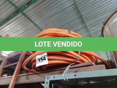 LOTE 154 - 02 ROLOS DE MANGUEIRA CORRUGADA. (NO ESTADO) ATENÇÃO! FAZER A VISITAÇÃO ANTES DE ARREMATAR, NÃO SABEMOS SE FUNCIONA. LEILÃO NÃO TEM GARANTIA E NEM DEVOLUÇÃO, SUJEITO A POSSÍVEIS AVARIAS VISÍVEIS/OCULTAS E/OU AUSÊNCIA DE COMPONENTES.