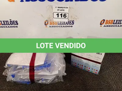 LOTE 116 - 04 TERMÔMETROS DIGITAL E 10 MASCARAS DE PROTEÇÃO. (NO ESTADO) ATENÇÃO! FAZER A VISITAÇÃO ANTES DE ARREMATAR, NÃO SABEMOS SE FUNCIONA. LEILÃO NÃO TEM GARANTIA E NEM DEVOLUÇÃO, SUJEITO A POSSÍVEIS AVARIAS VISÍVEIS/OCULTAS E/OU AUSÊNCIA DE COMPONENTES.