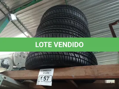 LOTE 157 - 04 PNEUS REMOLD 175/65/14. (NO ESTADO) ATENÇÃO! FAZER A VISITAÇÃO ANTES DE ARREMATAR, NÃO SABEMOS SE FUNCIONA. LEILÃO NÃO TEM GARANTIA E NEM DEVOLUÇÃO, SUJEITO A POSSÍVEIS AVARIAS VISÍVEIS/OCULTAS E/OU AUSÊNCIA DE COMPONENTES.