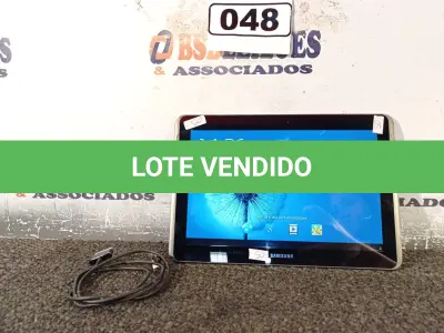 LOTE 048 - 01 TABLET SAMSUNG TAB2 TELA 10.1” COM CABO. (NO ESTADO) ATENÇÃO! FAZER A VISITAÇÃO ANTES DE ARREMATAR, NÃO SABEMOS SE FUNCIONA. LEILÃO NÃO TEM GARANTIA E NEM DEVOLUÇÃO, SUJEITO A POSSÍVEIS AVARIAS VISÍVEIS/OCULTAS E/OU AUSÊNCIA DE COMPONENTES.