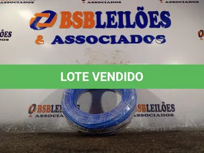 LOTE 120 - 01 ROLO DE CABO FLEXÍVEL 100M 1X4MM NA COR AZUL (NOVO). (NO ESTADO) ATENÇÃO! FAZER A VISITAÇÃO ANTES DE ARREMATAR, NÃO SABEMOS SE FUNCIONA. LEILÃO NÃO TEM GARANTIA E NEM DEVOLUÇÃO, SUJEITO A POSSÍVEIS AVARIAS VISÍVEIS/OCULTAS E/OU AUSÊNCIA DE COMPONENTES.