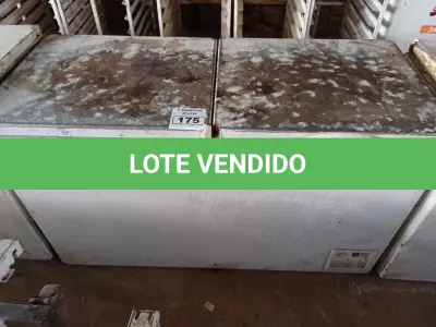 LOTE 175 - 01 FREEZER HORIZONTAL 02 TAMPAS 220V. (NO ESTADO) ATENÇÃO! FAZER A VISITAÇÃO ANTES DE ARREMATAR, NÃO SABEMOS SE FUNCIONA. LEILÃO NÃO TEM GARANTIA E NEM DEVOLUÇÃO, SUJEITO A POSSÍVEIS AVARIAS VISÍVEIS/OCULTAS E/OU AUSÊNCIA DE COMPONENTES.
