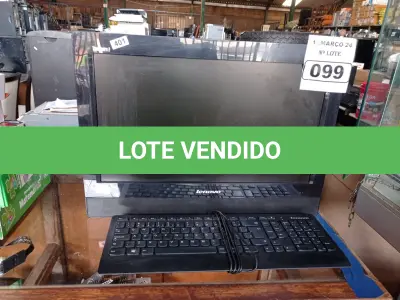 LOTE 099 - 01 COMPUTADOR ALL IN ONE MARCA LENOVO. (NO ESTADO) ATENÇÃO! FAZER A VISITAÇÃO ANTES DE ARREMATAR, NÃO SABEMOS SE FUNCIONA. LEILÃO NÃO TEM GARANTIA E NEM DEVOLUÇÃO, SUJEITO A POSSÍVEIS AVARIAS VISÍVEIS/OCULTAS E/OU AUSÊNCIA DE COMPONENTES.
