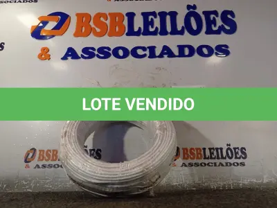 LOTE 080 - 01 ROLO DE CABO FLEXÍVEL 100M 1X4MM NA COR BRANCA (NOVO). (NO ESTADO) ATENÇÃO! FAZER A VISITAÇÃO ANTES DE ARREMATAR, NÃO SABEMOS SE FUNCIONA. LEILÃO NÃO TEM GARANTIA E NEM DEVOLUÇÃO, SUJEITO A POSSÍVEIS AVARIAS VISÍVEIS/OCULTAS E/OU AUSÊNCIA DE COMPONENTES.