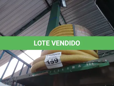 LOTE 159 - 02 ROLOS DE MANGUEIRA CORRUGADA. (NO ESTADO) ATENÇÃO! FAZER A VISITAÇÃO ANTES DE ARREMATAR, NÃO SABEMOS SE FUNCIONA. LEILÃO NÃO TEM GARANTIA E NEM DEVOLUÇÃO, SUJEITO A POSSÍVEIS AVARIAS VISÍVEIS/OCULTAS E/OU AUSÊNCIA DE COMPONENTES.