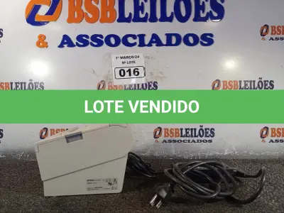 LOTE 016 - 01 IMPRESSORA NÃO FISCAL MARCA EPSON COM FONTE. (NO ESTADO) ATENÇÃO! FAZER A VISITAÇÃO ANTES DE ARREMATAR, NÃO SABEMOS SE FUNCIONA. LEILÃO NÃO TEM GARANTIA E NEM DEVOLUÇÃO, SUJEITO A POSSÍVEIS AVARIAS VISÍVEIS/OCULTAS E/OU AUSÊNCIA DE COMPONENTES.