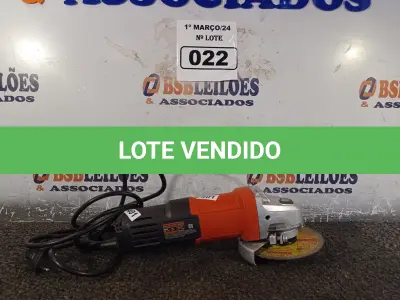 LOTE 022 - 01 ESMERILHADEIRA MARCA BLACK DECKER 220V. (NO ESTADO) ATENÇÃO! FAZER A VISITAÇÃO ANTES DE ARREMATAR, NÃO SABEMOS SE FUNCIONA. LEILÃO NÃO TEM GARANTIA E NEM DEVOLUÇÃO, SUJEITO A POSSÍVEIS AVARIAS VISÍVEIS/OCULTAS E/OU AUSÊNCIA DE COMPONENTES.