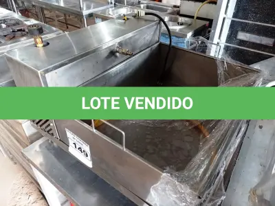 LOTE 149 - 01 FILTRADOR DE ÓLEO PARA FRITADEIRA INDUSTRIAL EM AÇO INOX. (NO ESTADO, NÃO SABEMOS SE FUNCIONA. LEILÃO NÃO TEM GARANTIA E NEM DEVOLUÇÃO).