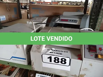 LOTE 188 - 02 ESTABILIZADORES, 01 CONTADORA DE CÉDULAS E 01 PLASTIFICADORA DE DOCUMENTOS. (NO ESTADO) ATENÇÃO! FAZER A VISITAÇÃO ANTES DE ARREMATAR, NÃO SABEMOS SE FUNCIONA. LEILÃO NÃO TEM GARANTIA E NEM DEVOLUÇÃO, SUJEITO A POSSÍVEIS AVARIAS VISÍVEIS/OCULTAS E/OU AUSÊNCIA DE COMPONENTES.