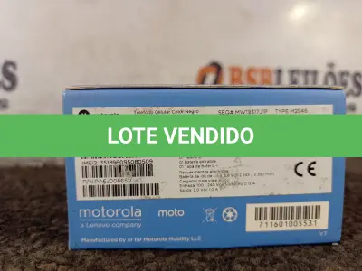 LOTE 078 - 01 CELULAR MOTO “C” 8BG. (NO ESTADO) ATENÇÃO! FAZER A VISITAÇÃO ANTES DE ARREMATAR, NÃO SABEMOS SE FUNCIONA. LEILÃO NÃO TEM GARANTIA E NEM DEVOLUÇÃO, SUJEITO A POSSÍVEIS AVARIAS VISÍVEIS/OCULTAS E/OU AUSÊNCIA DE COMPONENTES.