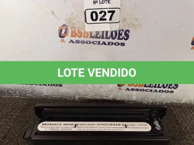 LOTE 027 - 01 SELADORA A VÁCUO. (NO ESTADO) ATENÇÃO! FAZER A VISITAÇÃO ANTES DE ARREMATAR, NÃO SABEMOS SE FUNCIONA. LEILÃO NÃO TEM GARANTIA E NEM DEVOLUÇÃO, SUJEITO A POSSÍVEIS AVARIAS VISÍVEIS/OCULTAS E/OU AUSÊNCIA DE COMPONENTES.