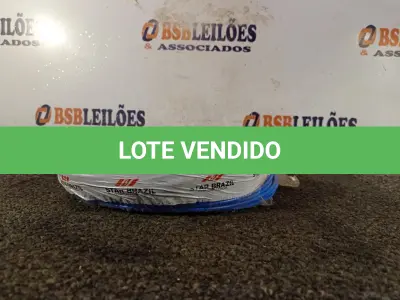 LOTE 100 - 01 ROLO DE CABO FLEXÍVEL 100M 1X4MM NA COR AZUL (NOVO). (NO ESTADO) ATENÇÃO! FAZER A VISITAÇÃO ANTES DE ARREMATAR, NÃO SABEMOS SE FUNCIONA. LEILÃO NÃO TEM GARANTIA E NEM DEVOLUÇÃO, SUJEITO A POSSÍVEIS AVARIAS VISÍVEIS/OCULTAS E/OU AUSÊNCIA DE COMPONENTES.