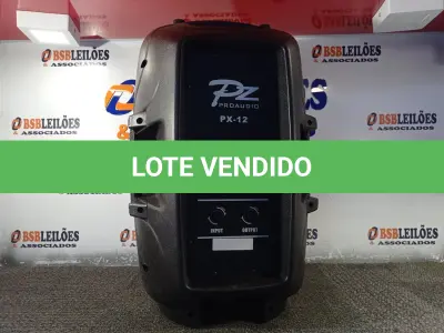 LOTE 057 - 01 CAIXA DE SOM PZ PROPASSIVE PX-12. (NO ESTADO) ATENÇÃO! FAZER A VISITAÇÃO ANTES DE ARREMATAR, NÃO SABEMOS SE FUNCIONA. LEILÃO NÃO TEM GARANTIA E NEM DEVOLUÇÃO, SUJEITO A POSSÍVEIS AVARIAS VISÍVEIS/OCULTAS E/OU AUSÊNCIA DE COMPONENTES.