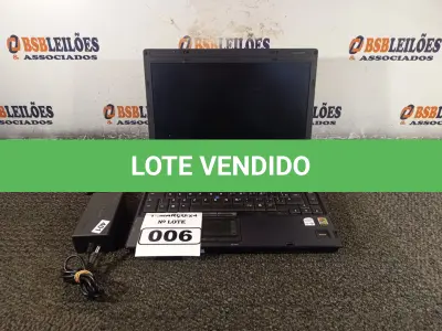 LOTE 006 - 01 NOTEBOOK MARCA HP COM FONTE. (NO ESTADO) ATENÇÃO! FAZER A VISITAÇÃO ANTES DE ARREMATAR, NÃO SABEMOS SE FUNCIONA. LEILÃO NÃO TEM GARANTIA E NEM DEVOLUÇÃO, SUJEITO A POSSÍVEIS AVARIAS VISÍVEIS/OCULTAS E/OU AUSÊNCIA DE COMPONENTES.