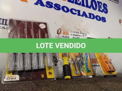 LOTE 107 - 02 JOGOS DE CHAVES FENDA/PHILIPS, 01 KIT DE CHAVES DE PRECISÃO E 01 CHAVE COM 06 PONTAS INTERCAMBIÁVEIS. (NO ESTADO) ATENÇÃO! FAZER A VISITAÇÃO ANTES DE ARREMATAR, NÃO SABEMOS SE FUNCIONA. LEILÃO NÃO TEM GARANTIA E NEM DEVOLUÇÃO, SUJEITO A POSSÍVEIS AVARIAS VISÍVEIS/OCULTAS E/OU AUSÊNCIA DE COMPONENTES.
