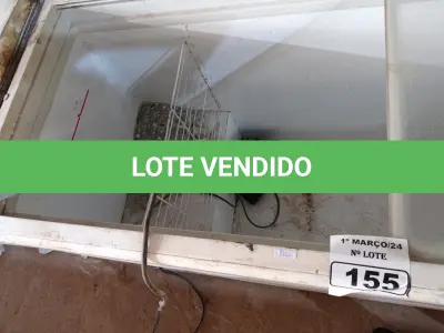 LOTE 155 - 01 FREEZER HORIZONTAL COM TAMPAS DE CORRER 220V. (NO ESTADO) ATENÇÃO! FAZER A VISITAÇÃO ANTES DE ARREMATAR, NÃO SABEMOS SE FUNCIONA. LEILÃO NÃO TEM GARANTIA E NEM DEVOLUÇÃO, SUJEITO A POSSÍVEIS AVARIAS VISÍVEIS/OCULTAS E/OU AUSÊNCIA DE COMPONENTES.