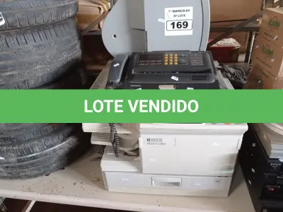 LOTE 169 - 01 IMPRESSORA MULTIFUNCIONAL, 01 IMPRESSORA DE ETIQUETAS E 01 APARELHO DE FAX. (NO ESTADO) ATENÇÃO! FAZER A VISITAÇÃO ANTES DE ARREMATAR, NÃO SABEMOS SE FUNCIONA. LEILÃO NÃO TEM GARANTIA E NEM DEVOLUÇÃO, SUJEITO A POSSÍVEIS AVARIAS VISÍVEIS/OCULTAS E/OU AUSÊNCIA DE COMPONENTES.