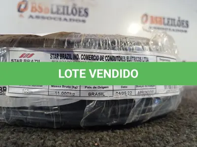 LOTE 020 - 01 ROLO DE CABO FLEXÍVEL 100M 1X10MM NA COR PRETA (NOVO). (NO ESTADO) ATENÇÃO! FAZER A VISITAÇÃO ANTES DE ARREMATAR, NÃO SABEMOS SE FUNCIONA. LEILÃO NÃO TEM GARANTIA E NEM DEVOLUÇÃO, SUJEITO A POSSÍVEIS AVARIAS VISÍVEIS/OCULTAS E/OU AUSÊNCIA DE COMPONENTES.