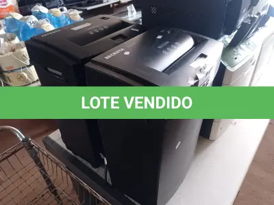 LOTE 362 - 02 FRAGMENTADORAS DE PAPEL. (NO ESTADO) ATENÇÃO! FAZER A VISITAÇÃO ANTES DE ARREMATAR, NÃO SABEMOS SE FUNCIONA. LEILÃO NÃO TEM GARANTIA E NEM DEVOLUÇÃO, SUJEITO A POSSÍVEIS AVARIAS VISÍVEIS/OCULTAS E/OU AUSÊNCIA DE COMPONENTES.