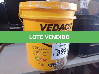 LOTE 392 - 01 BALDE DE VEDACIT, ADITIVO IMPERMEABILIZANTE PARA CONCRETOS E ARGAMASSAS. (NO ESTADO) ATENÇÃO! FAZER A VISITAÇÃO ANTES DE ARREMATAR, NÃO SABEMOS SE FUNCIONA. LEILÃO NÃO TEM GARANTIA E NEM DEVOLUÇÃO, SUJEITO A POSSÍVEIS AVARIAS VISÍVEIS/OCULTAS E/OU AUSÊNCIA DE COMPONENTES.
